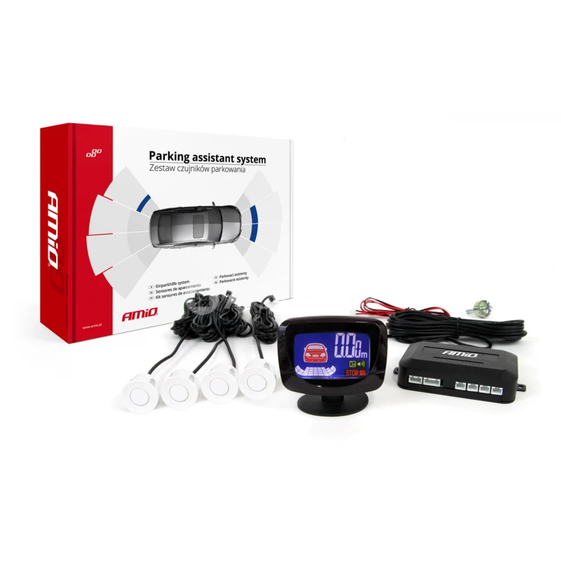 Parkovací asistent LED-GRAF 4-senzorové, biele