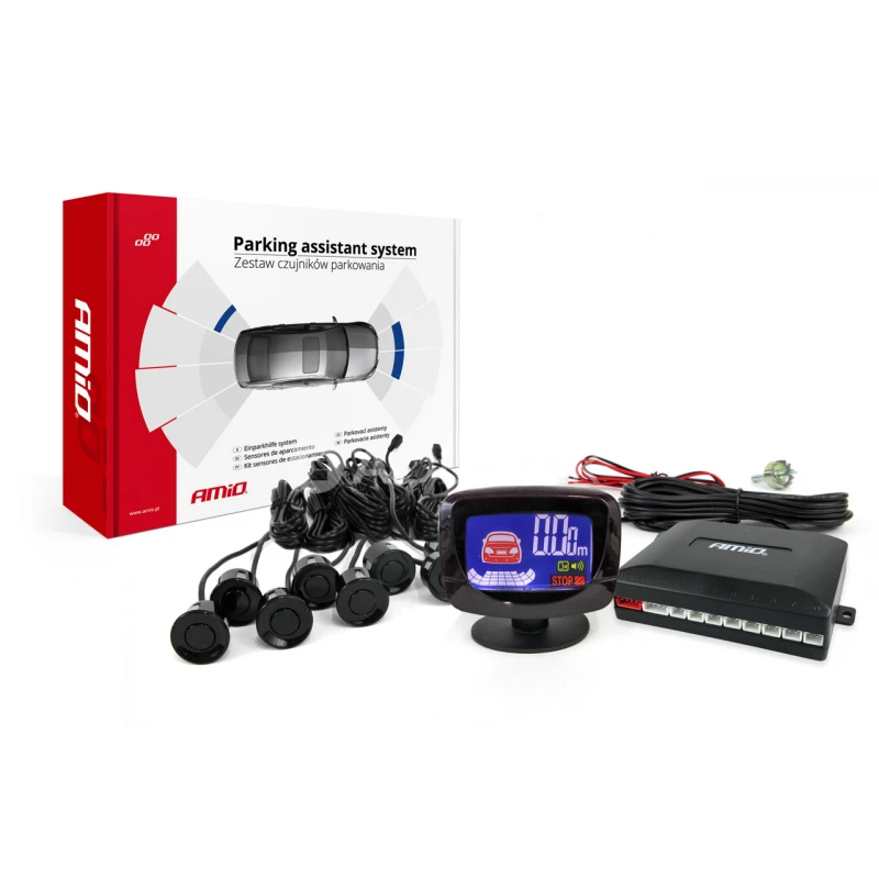 Parkovací asistent LED-GRAF 8-senzorové, čierne