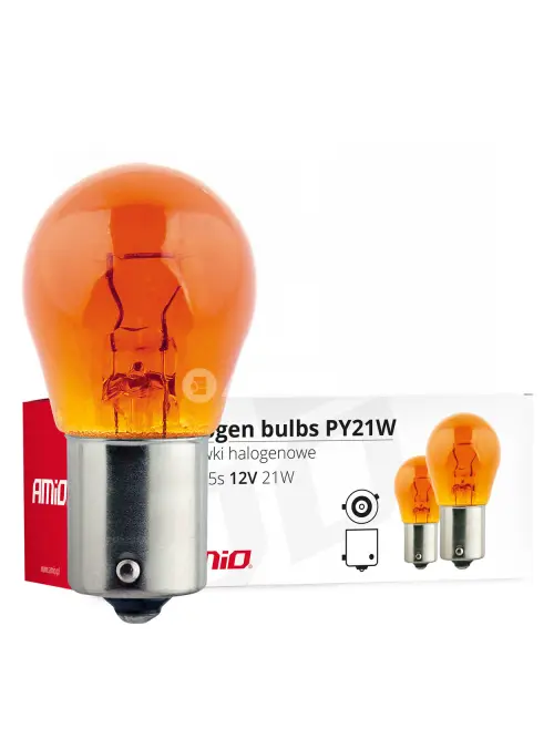 Halog&eacute;nov&eacute; žiarovky PY21W BAU15s 12V 21W AMBER