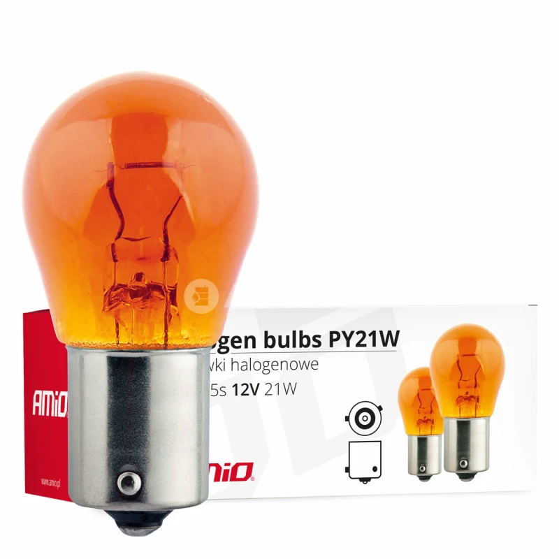 Halog&eacute;nov&eacute; žiarovky PY21W BAU15s 12V 21W AMBER