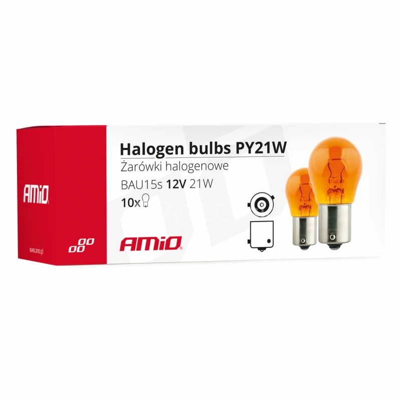 Halog&eacute;nov&eacute; žiarovky PY21W BAU15s 12V 21W AMBER