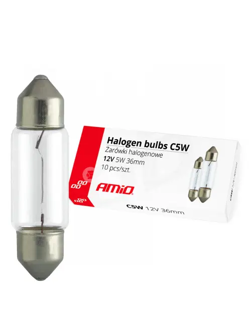 Halog&eacute;nov&eacute; žiarovky C5W Festoon 36mm 12V 10ks