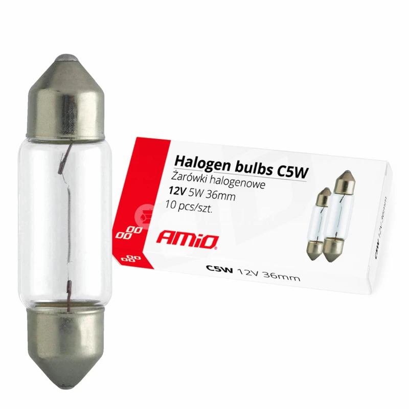 Halog&eacute;nov&eacute; žiarovky C5W Festoon 36mm 12V 10ks