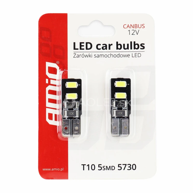 LED žiarovky CANBUS 4SMD 5730 T10 (W5W) White