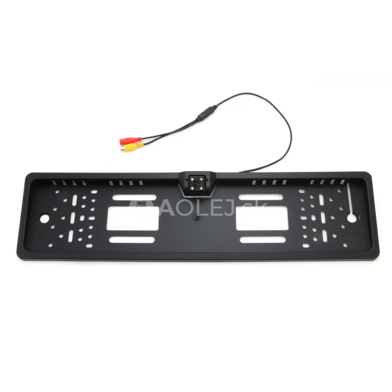 Parkovací asistent TFT01 4,3” s kamerou CAM-402 LED v podložke pod ŠPZ, 4-senzorové, čierne GOLD 18mm