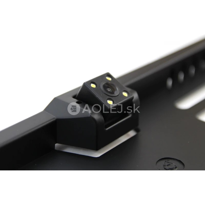 Parkovací asistent TFT01 4,3” s kamerou CAM-402 LED v podložke pod ŠPZ, 4-senzorové, strieborné