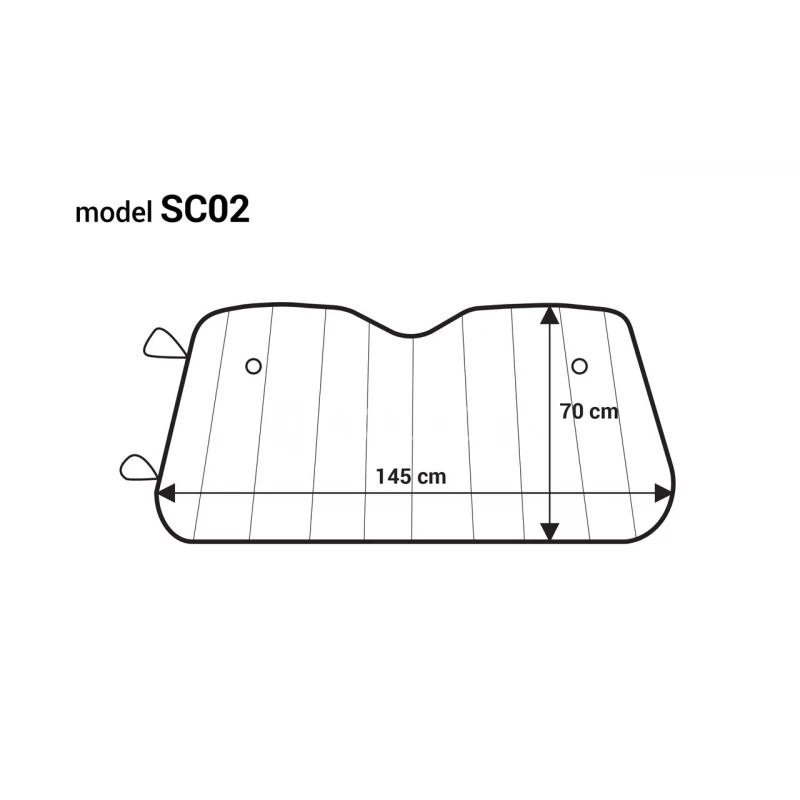 Clona slnečná strieborná - 145x70 cm