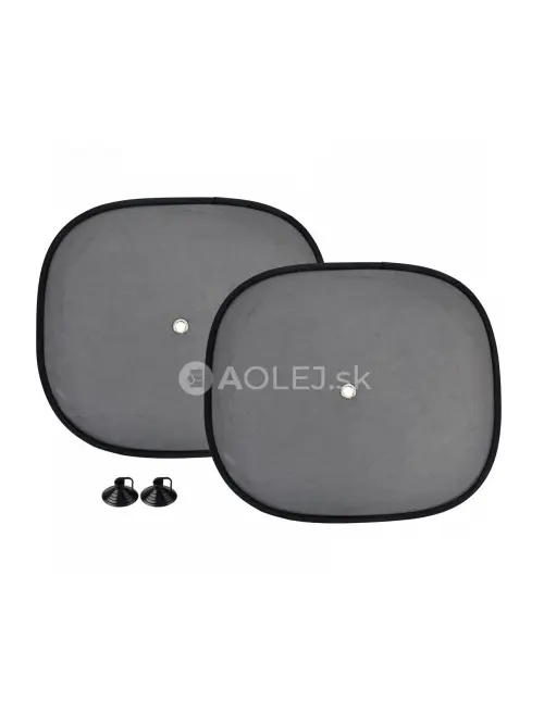 Bočné slnečné clony - čierne 44x38cm 2ks