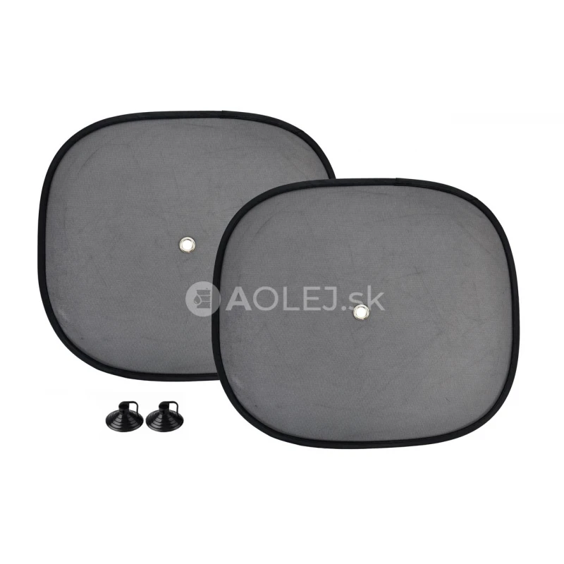 Bočné slnečné clony - čierne 44x38cm 2ks