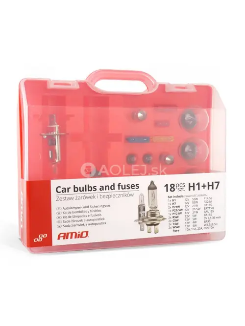 Sada halog&eacute;nov&yacute;ch žiaroviek 18ks (H1+H7)
