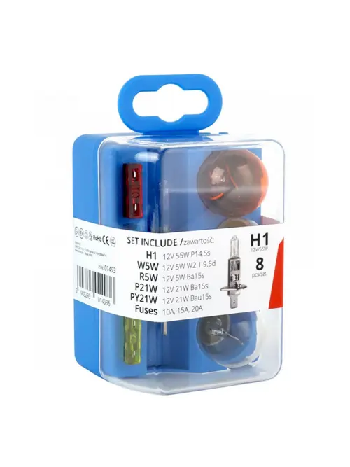 Sada halog&eacute;nov&yacute;ch žiaroviek a autopoistiek 8 ks H1