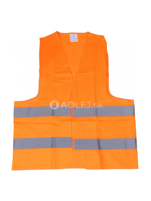 V&yacute;stražn&aacute; vesta oranžov&aacute; SV-02 s certifik&aacute;tom