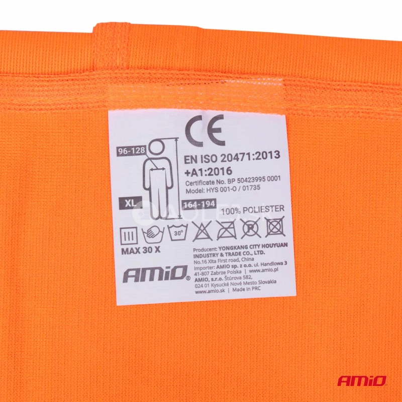 V&yacute;stražn&aacute; vesta oranžov&aacute; SV-02 s certifik&aacute;tom
