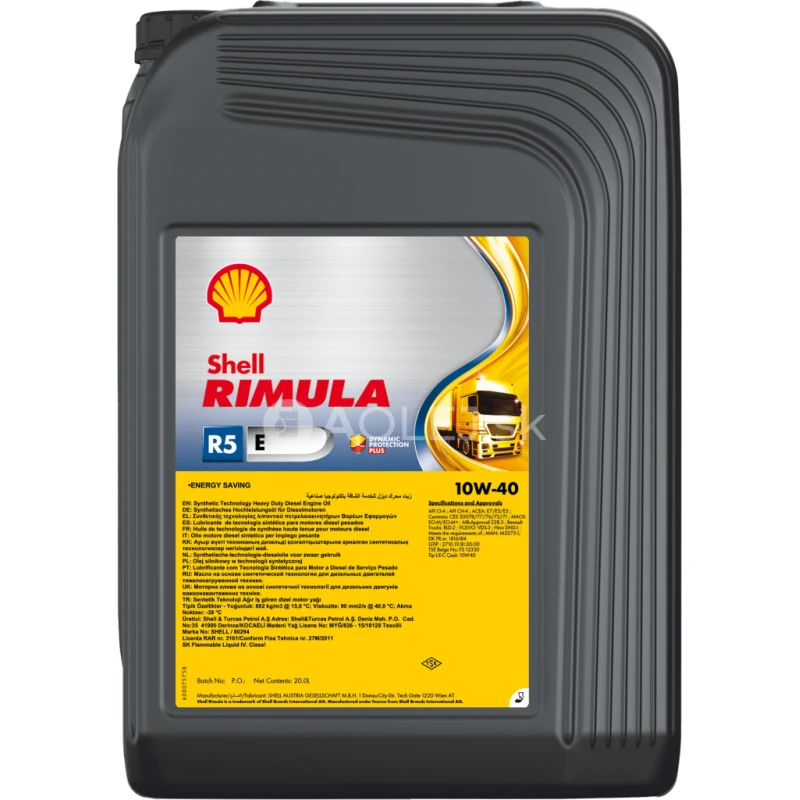 Shell Rimula R5 E 10W-40 20L