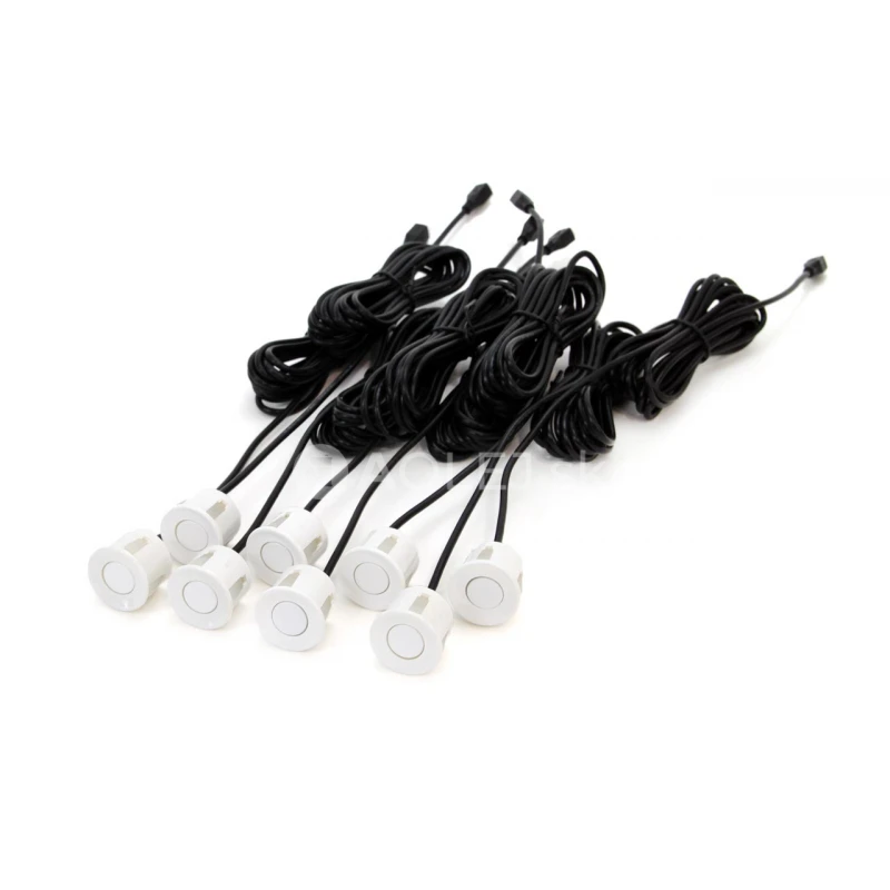 Parkovací asistent so zvukokým signalizátorom/bzučiak 8-senzorové biele