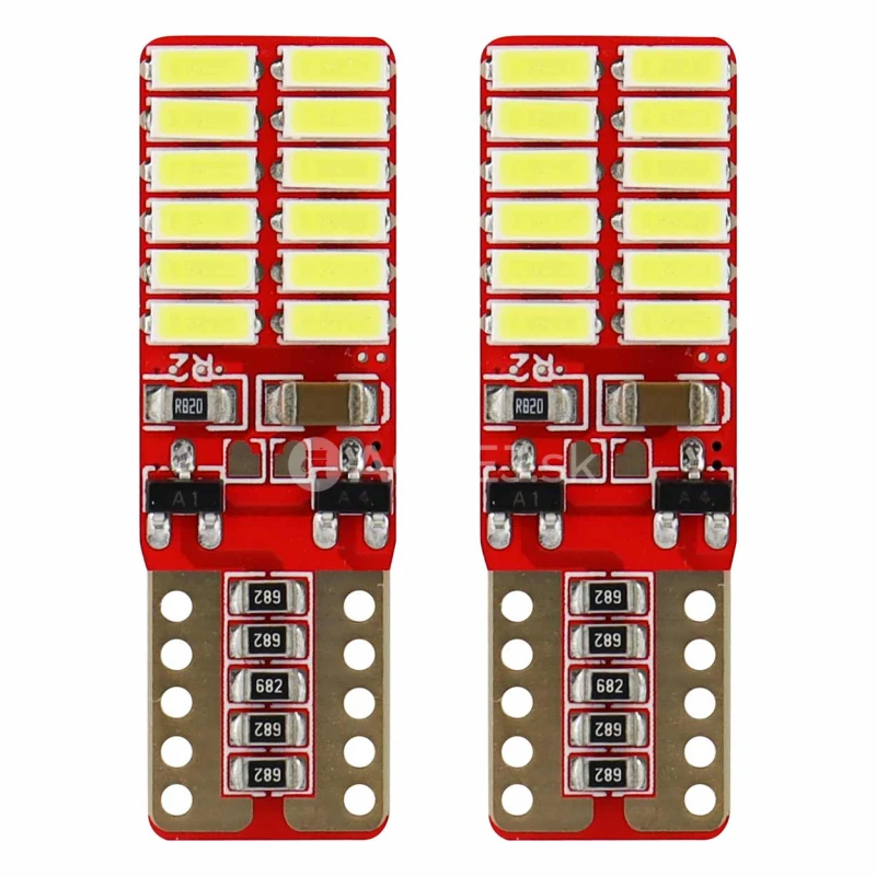 LED žiarovky CANBUS 24SMD 4014 T10e (W5W) White 12V/24V