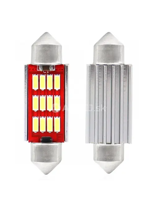 LED žiarovky CANBUS 4014 12SMD Festoon C5W C10W C3W 39mm White 12V/24V