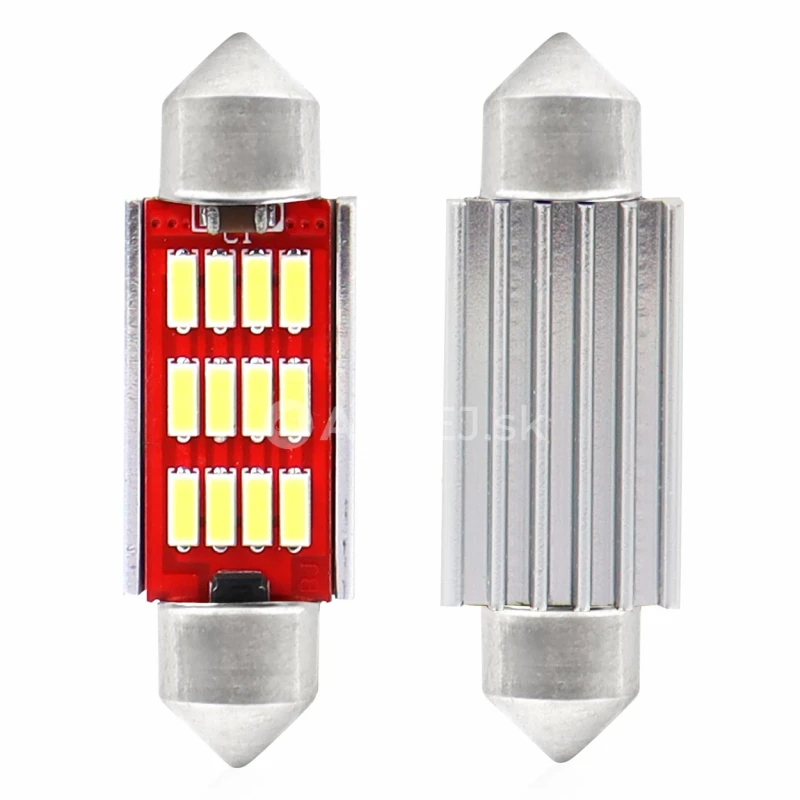 LED žiarovky CANBUS 4014 12SMD Festoon C5W C10W C3W 39mm White 12V/24V