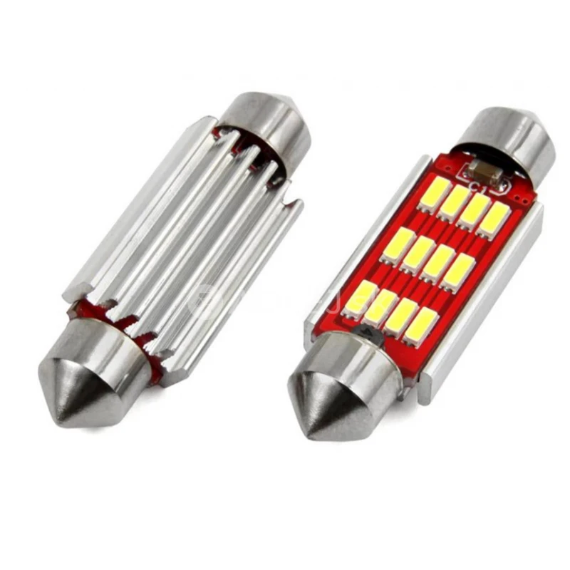 LED žiarovky CANBUS 4014 12SMD Festoon C5W C10W C3W 41mm White 12V/24V