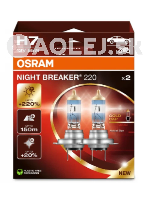 Osram H7 12V 55W PX26D Night Breaker 220% 2ks
