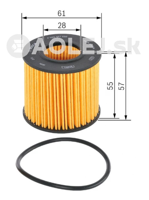 Olejový filter P7092 Bosch F026407092