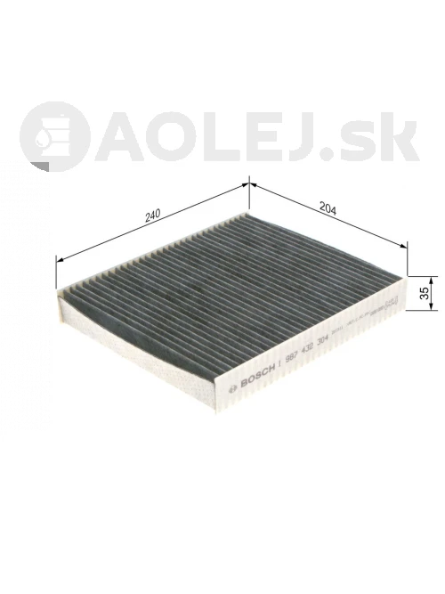 Kabínový filter R2304 Bosch 1987432304