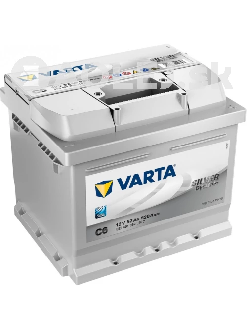 Varta Silver Dynamic 12V 52Ah 520A (C6)