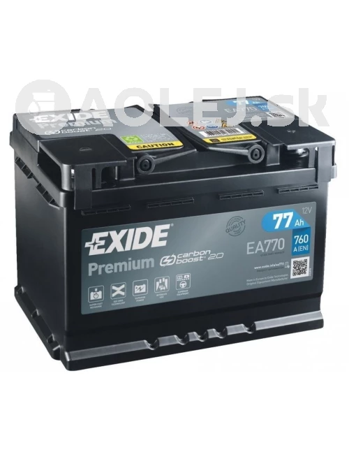 Exide Premium 12V 77Ah 760A EA770