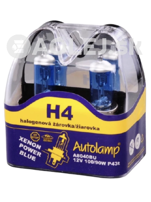Autolamp H4 12V 100/90W P43t Xenon Power Blue 2ks