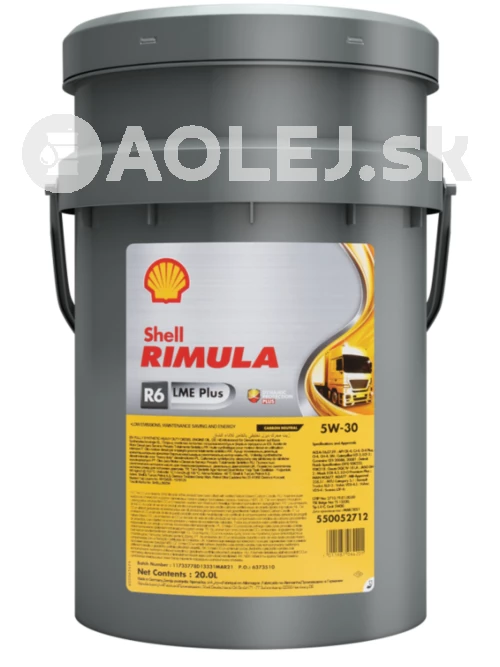 Shell Rimula R6 LME Plus 5W-30 20L