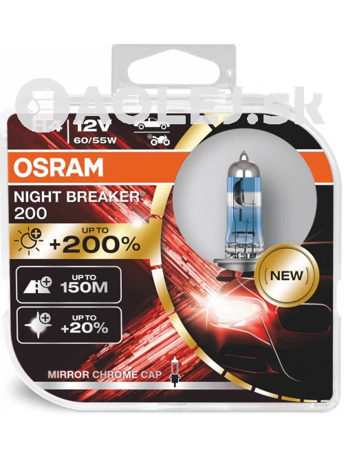 Osram H4 12V 60/55W P43t Night Breaker 200% Box