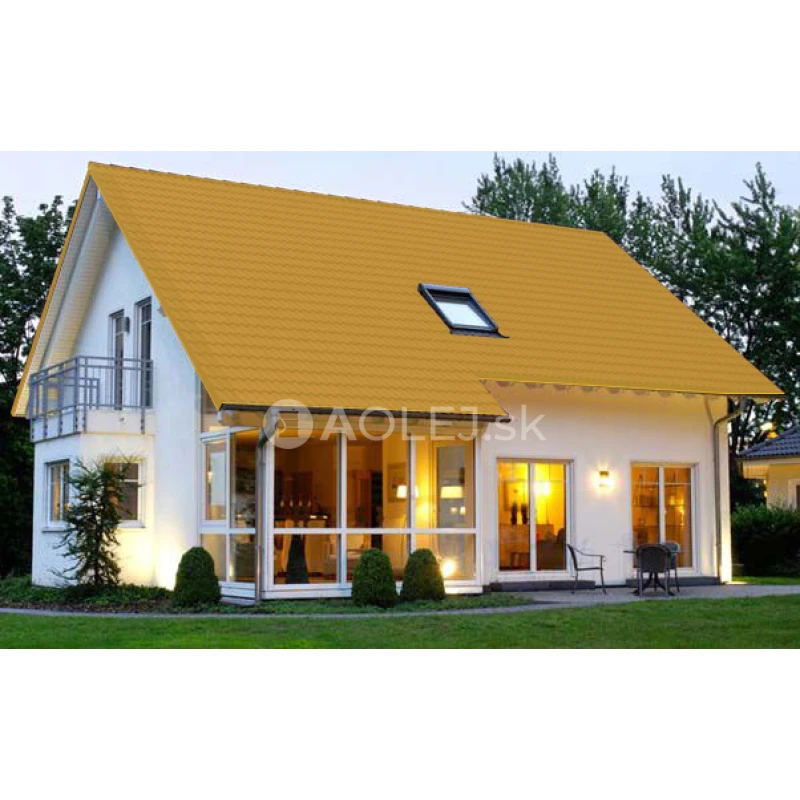 Metlovo žltá - RAL 1032 9L farba na strechy - POLOMATNÁ, druh: rozpúšťadlová