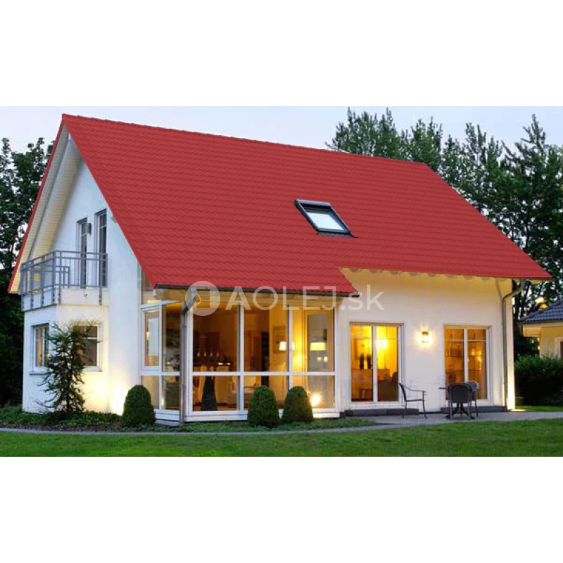 Dopravná červená - RAL 3020 9L farba na strechy - LESKLÁ, druh: rozpúšťadlová