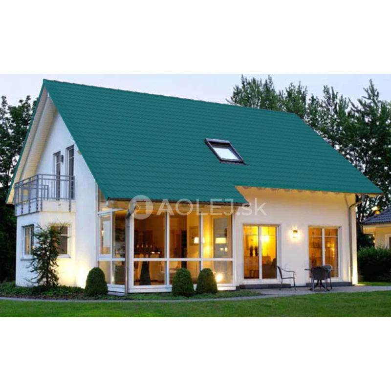 Vodná modrá - RAL 5021 2.25L farba na strechy - POLOMATNÁ, druh: rozpúšťadlová