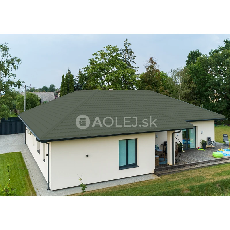 Olivovo zelená - RAL 6003 9L farba na strechy - LESKLÁ, druh: rozpúšťadlová