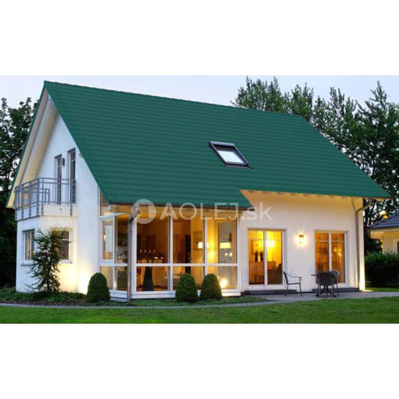 Opálovo zelená - RAL 6026 750ml farba na strechy - LESKLÁ, druh: rozpúšťadlová