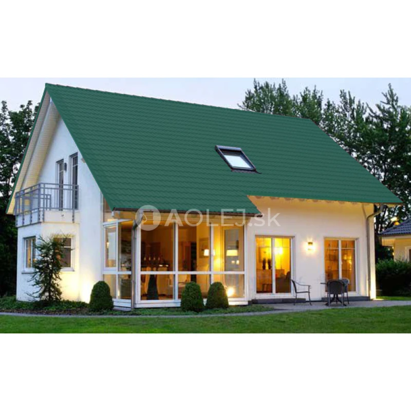 Tyrkysovo zelená - RAL 6016 750ml farba na strechy - POLOMATNÁ, druh: rozpúšťadlová